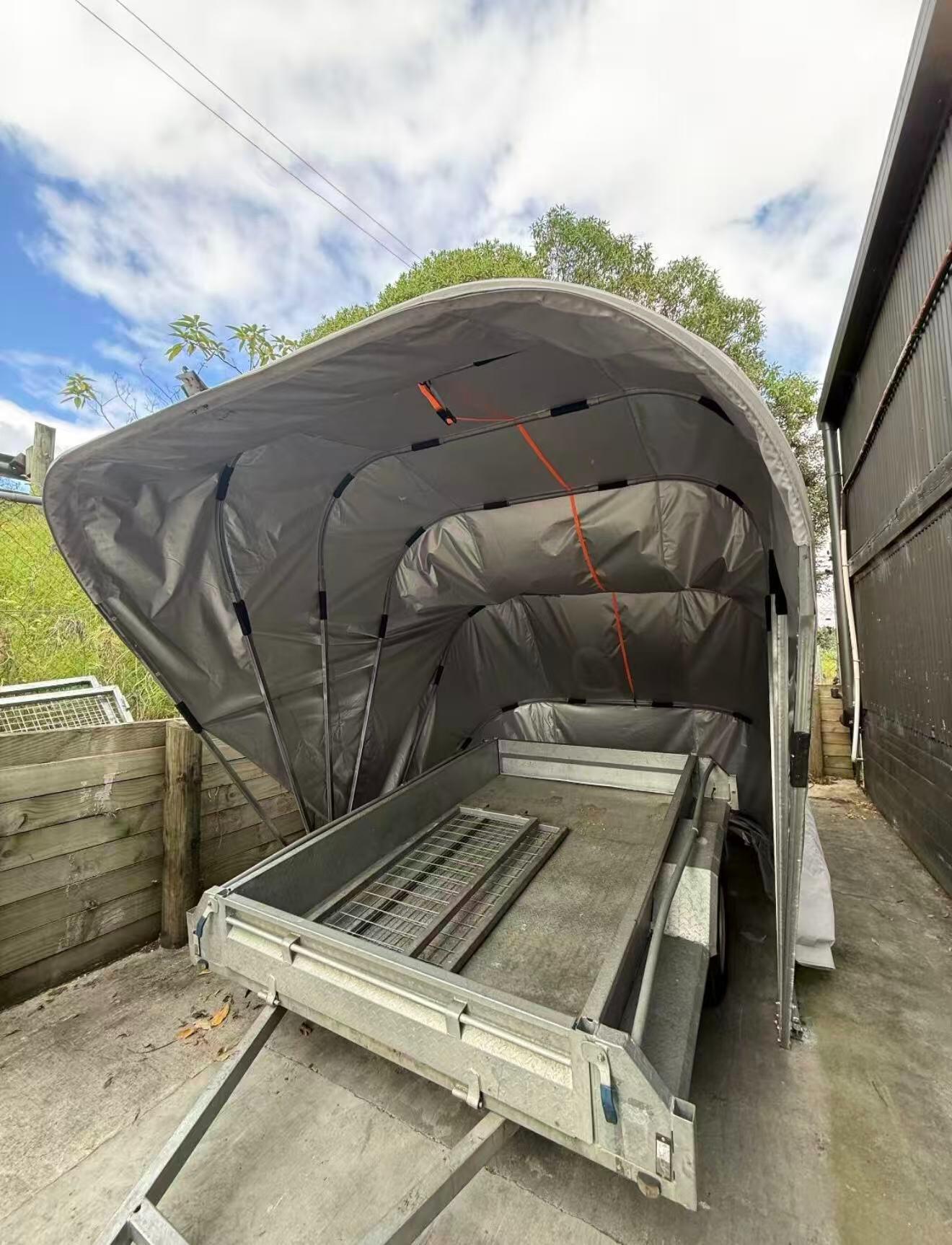 Grey Tent Garage, Foldable Carport Portable Garage 600x270x250cm