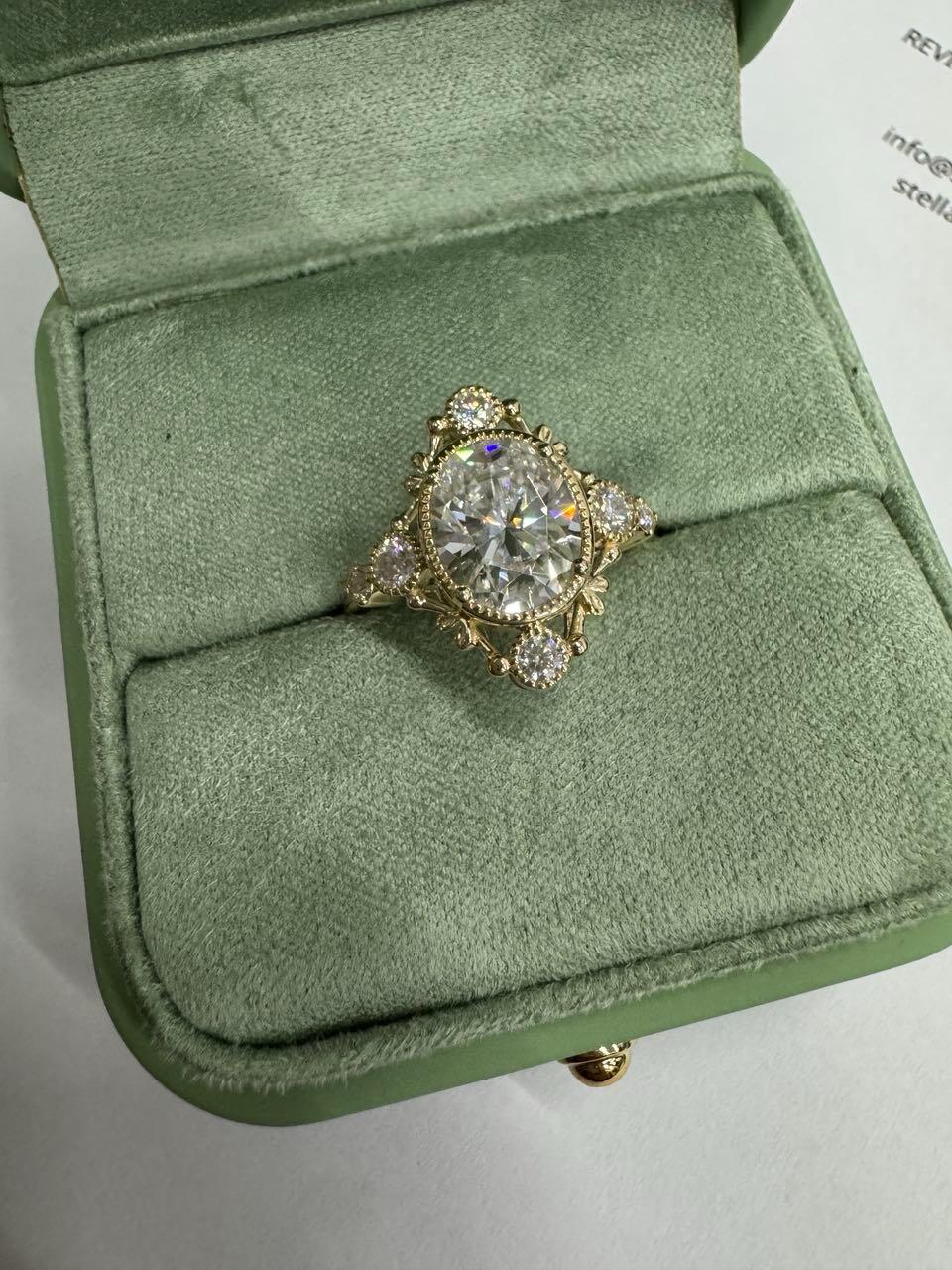 Aurora’s Mirage | Vintage Oval Opal Engagement Ring