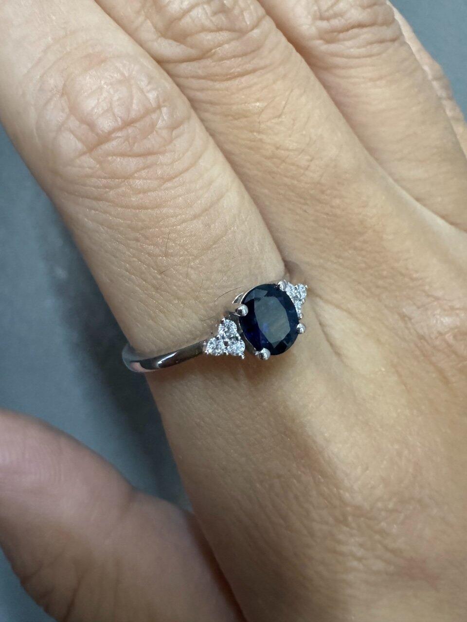 Azure Serenity | Oval Cut Rare Blue Sapphire Solitaire Engagement Ring