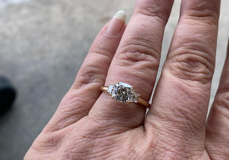 1.59 Carat Cushion IGI Certified Lab Grown Diamond — customer photo by Joshua B.