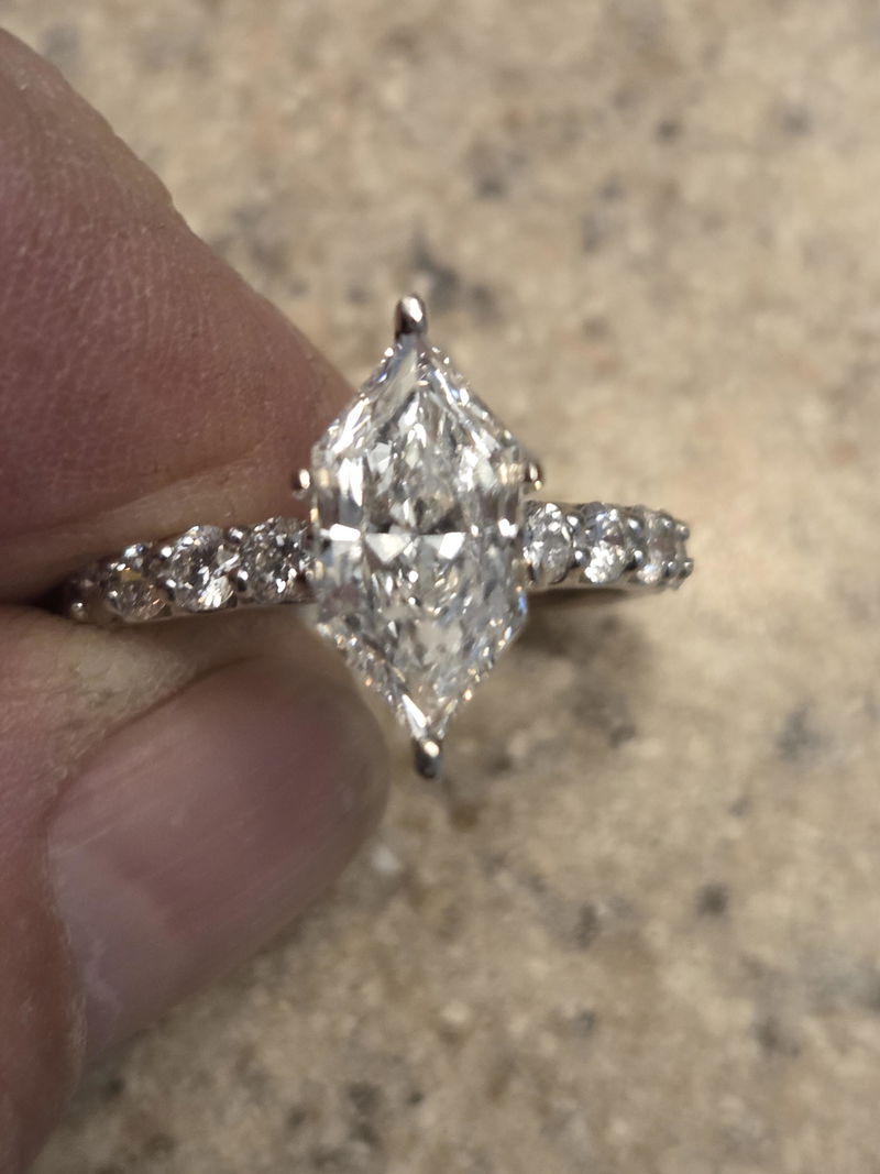 2.09 Carat Dutch Marquise IGI Certified Lab Grown Diamond — customer photo by Brian D.