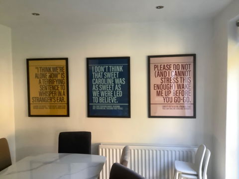 Sweet Caroline Alternative Lyrics Music Print | UK Wall Art