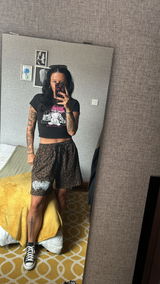 Heavyweight Barbed Leopard Shorts