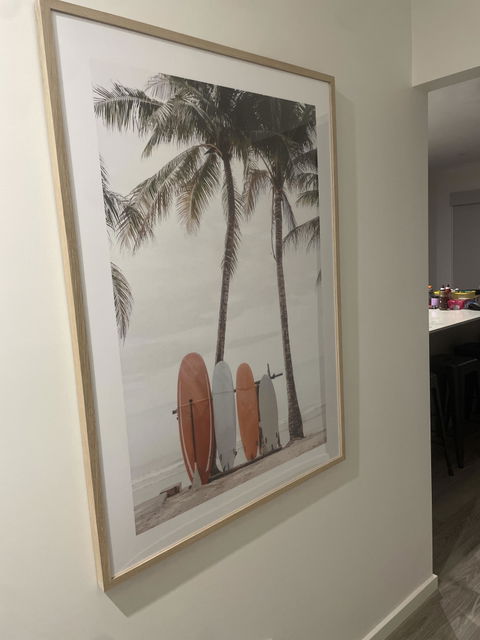 Vintage Surfboard Coastal Photograph