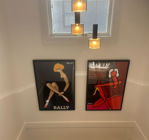 Bally Pink Lady Fashion Advertising Poster 1970 by Bernard Villemot
