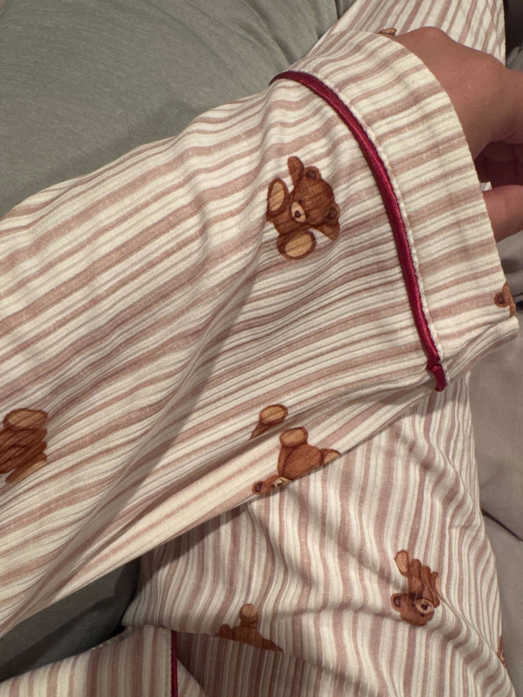 Women's Pajama Set in Teddy Stripe