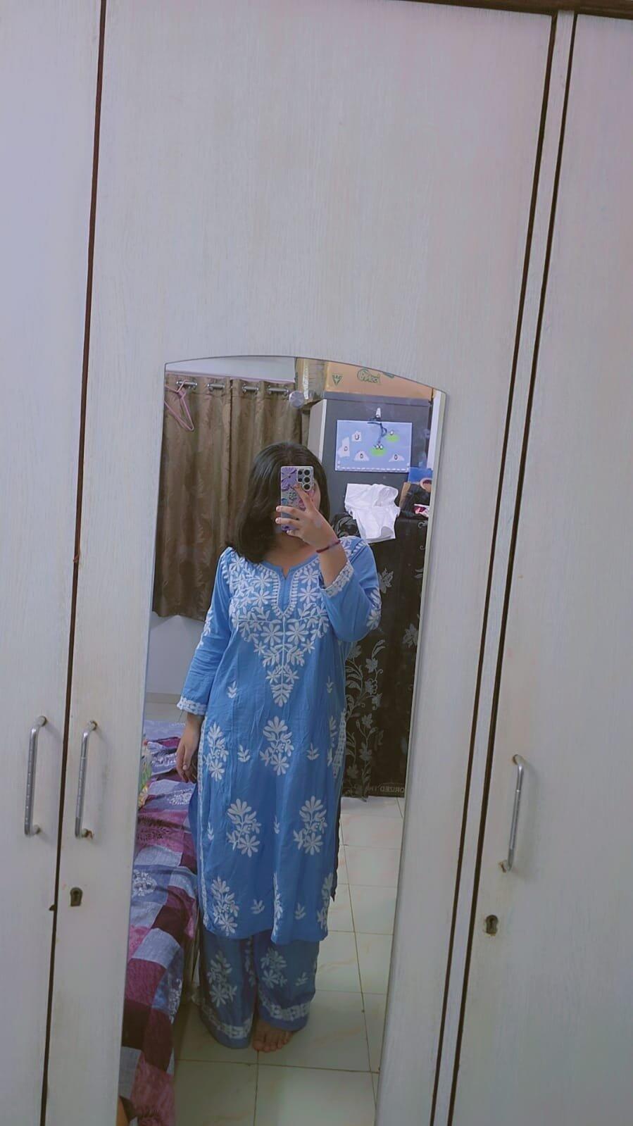 Rayon Cotton Embroidered Chikankari Kurta Set with Palazzo – Everyday Elegance & Festive Wear for Women
