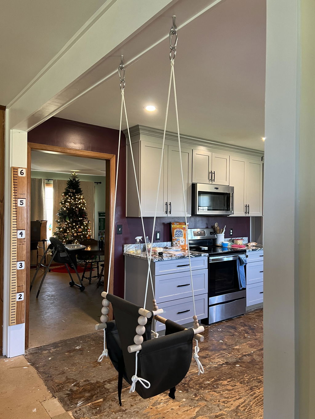 Indoor Cotton High Back Baby & Toddler Swing-Thyme