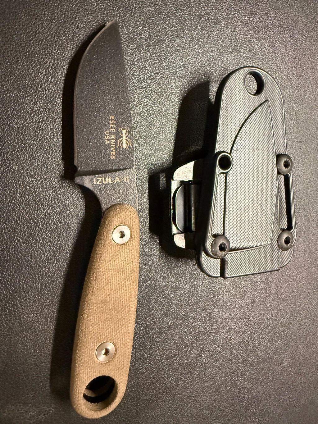 ESEE Izula II Black Fixed Blade Knife