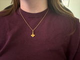 Small minimalist sterling silver Mjolnir
