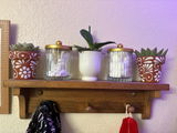 Hand Painted Mexican Talavera Standard Planter Pot, Mini, Brown & White Signature Floral
