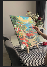 Sayılarla Boyama Numaralı Tuval Seti Fırça Boya Dahil 40x50cm Manzara TL042