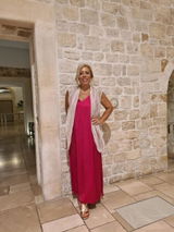 Abito in satin con spacchi e scollatura vogatore sul retro - Preordina