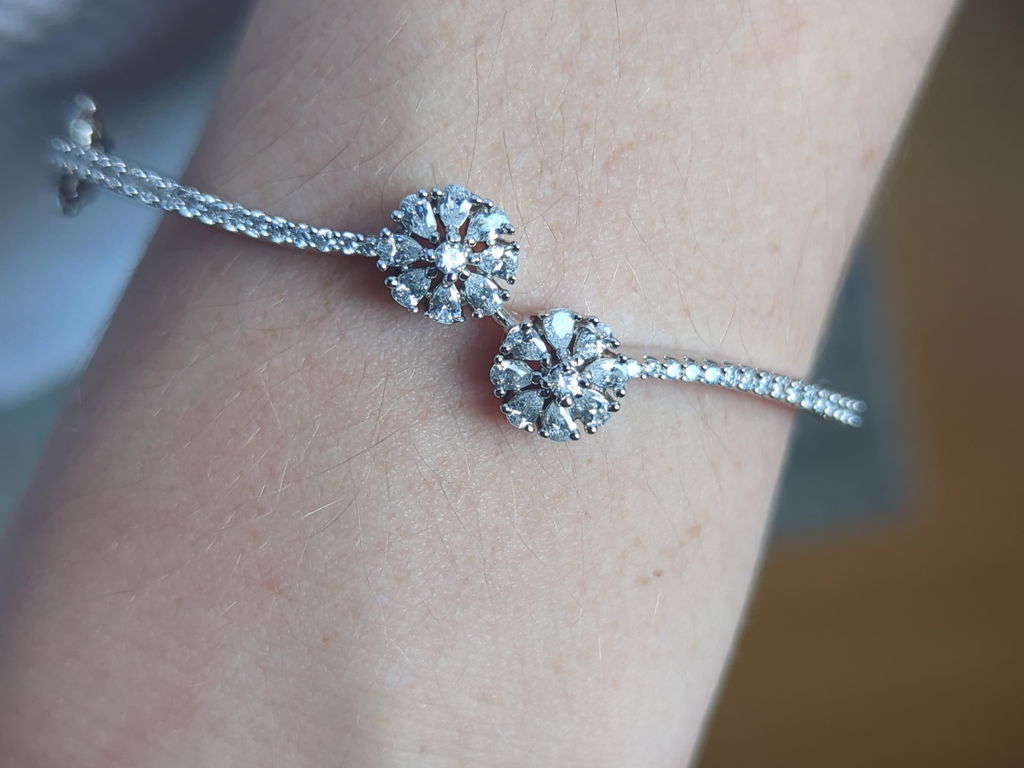Luna Nakshatra CZ Rhodium Plated Bracelet
