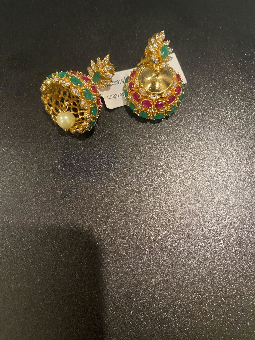 Anoush Nakshatra CZ Jhumka Earrings
