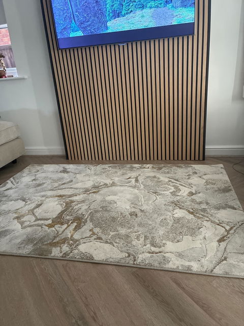 Quartz Mineral Gold Rug - Multiple Sizes