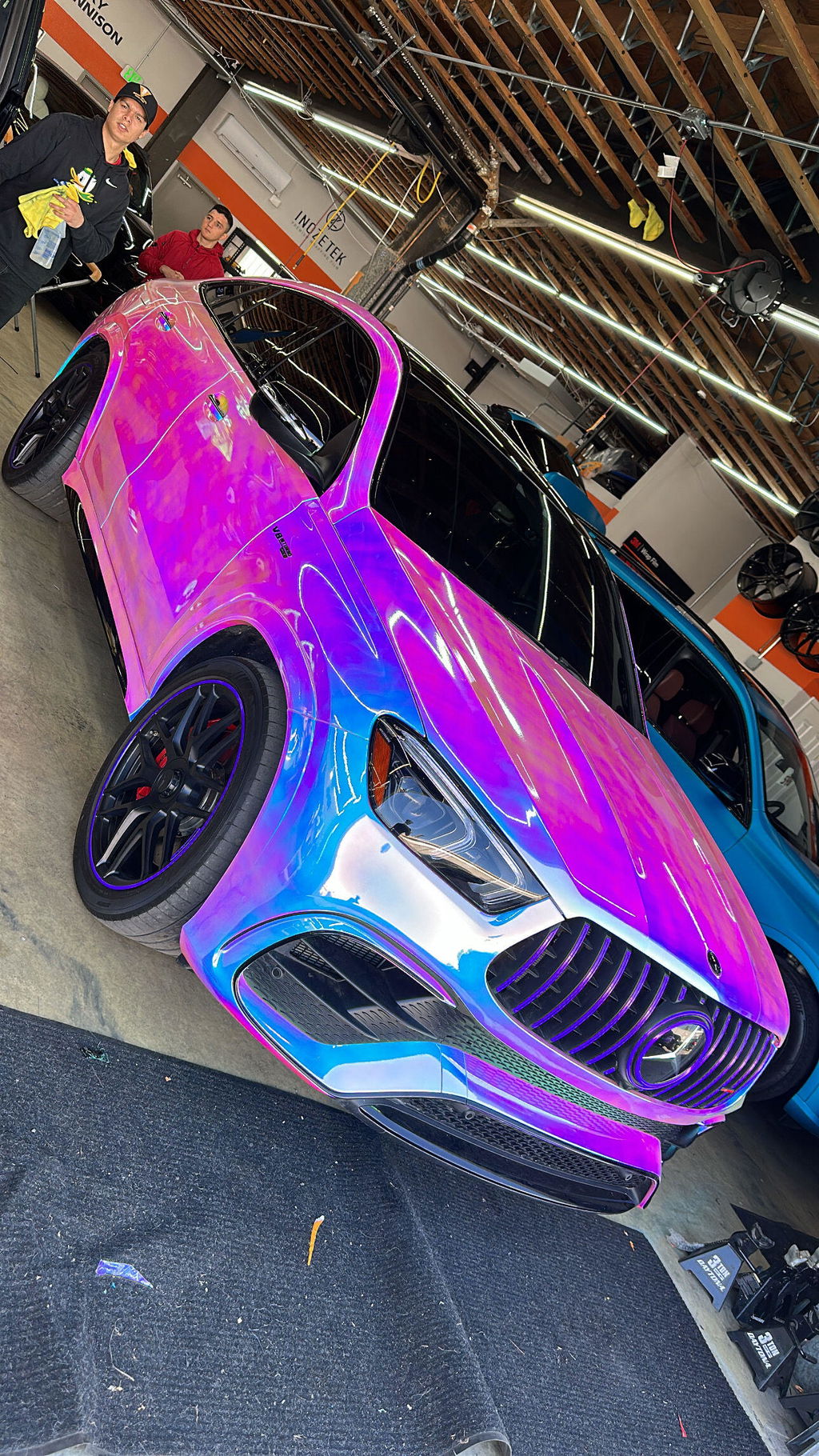 Chrome Purple Blue Aquamarine Vinyl Wrap – Teckwrap International