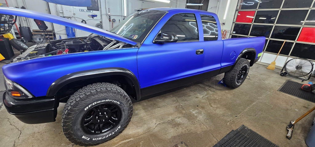 Satin Metallic Admiral Blue Vinyl Wrap – Teckwrap International