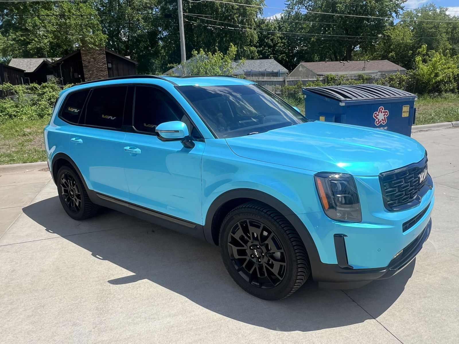 Gloss Metallic Caribbean Blue Vinyl Wrap – Teckwrap International
