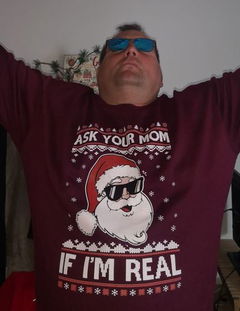 Ask Your Mom If I'm Real Santa Ugly Christmas Sweater