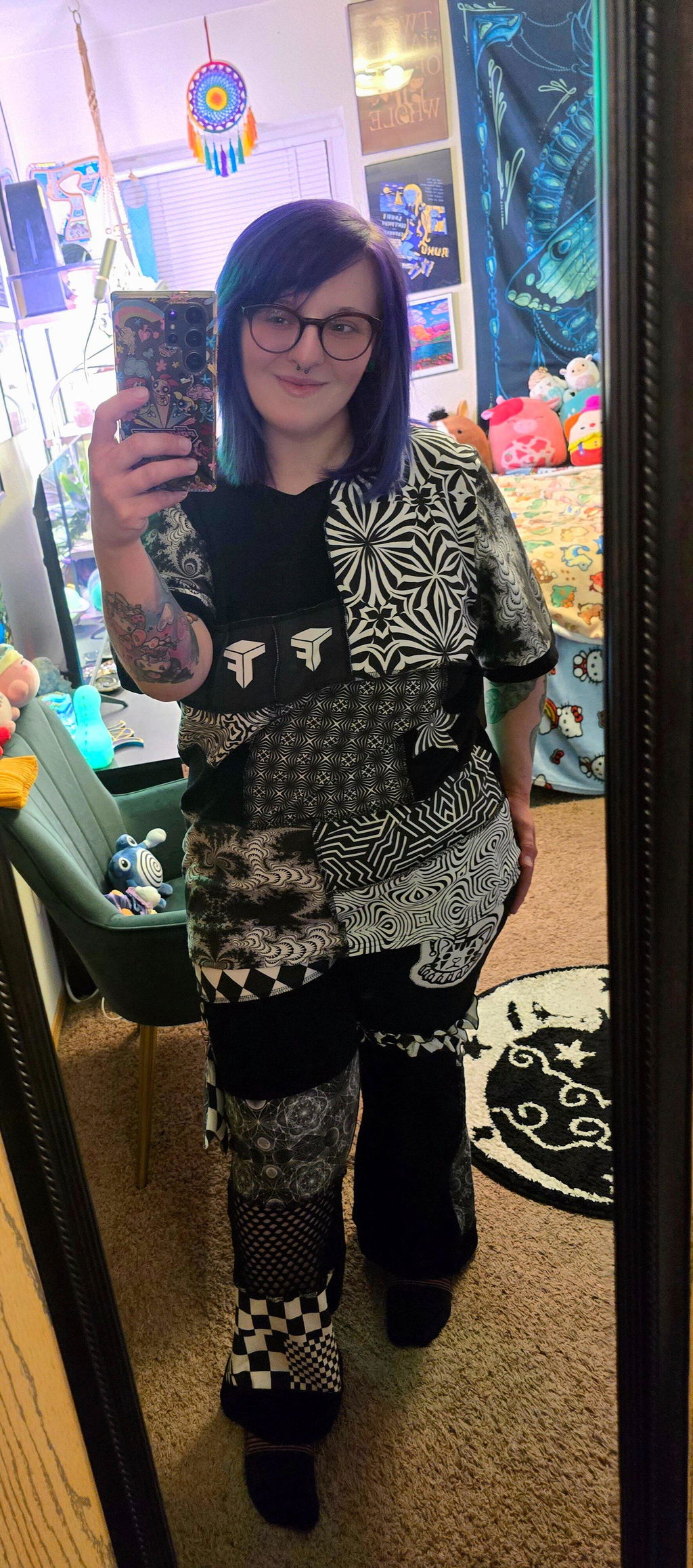 B&W (XL) Patchwork Tee