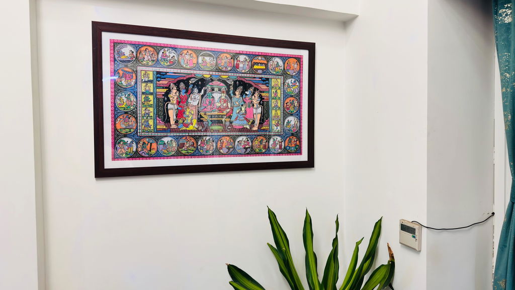 Ram Darbar Sacred Pattachitra Art Painting for Wall Home Decor