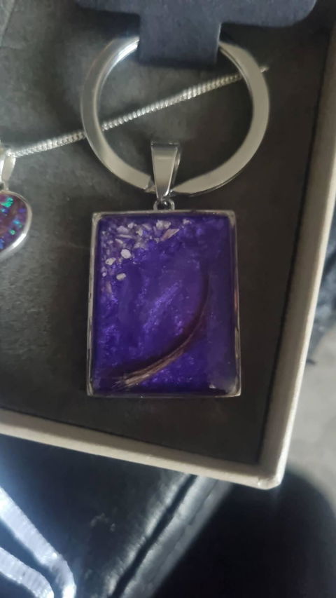 Memorial Ashes Split Heart Necklace