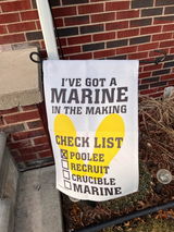 Garden Flag: CHECKBOX, Marine in the Making