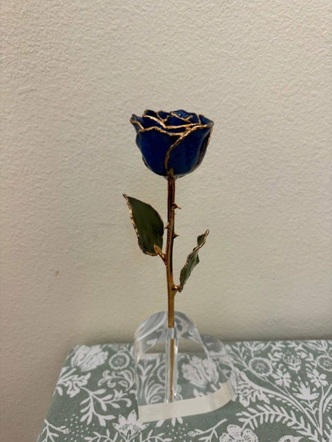 24K Gold Forever Rose - Sapphire Sparkle (September Birthstone)