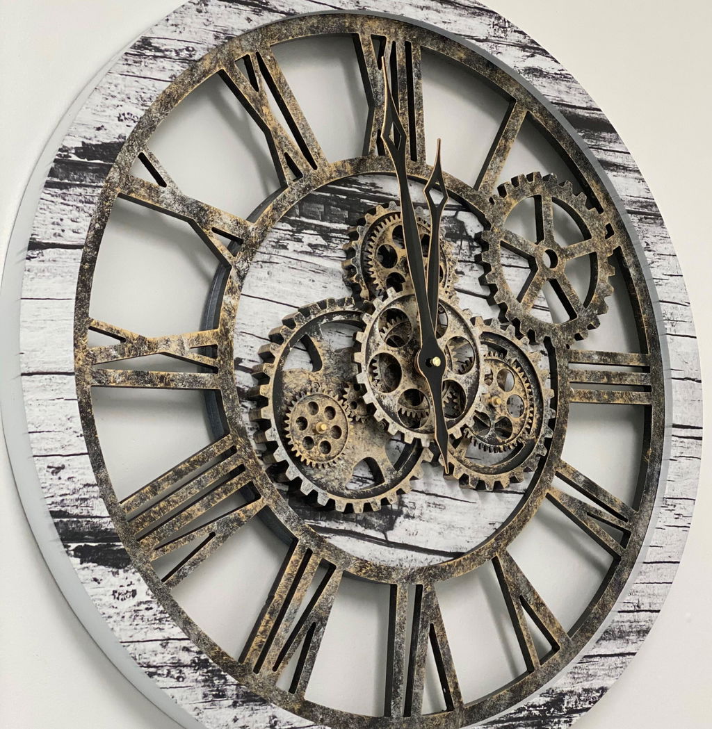 AMERICA LINE WALL CLOCK ROUND 24 INCH CARBON GREY