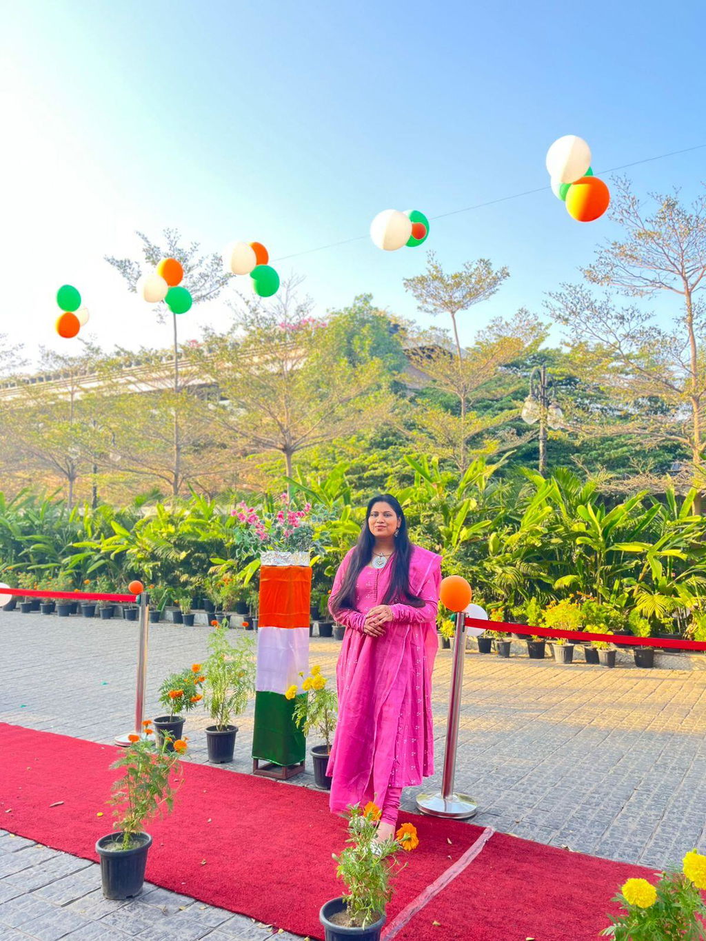 Akrita Dabu Slub Cotton Kali Kurta