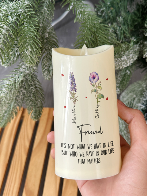 I’m Here For You, No Matter What - Bestie Personalized Custom LED Candle - Christmas Gift For Best Friends, BFF, Sisters
