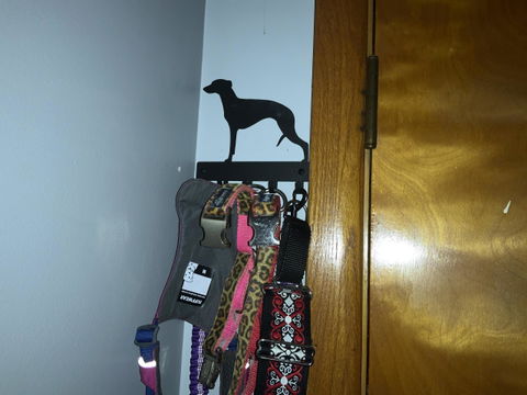 Whippet Dog Key Rack/ Leash Hanger