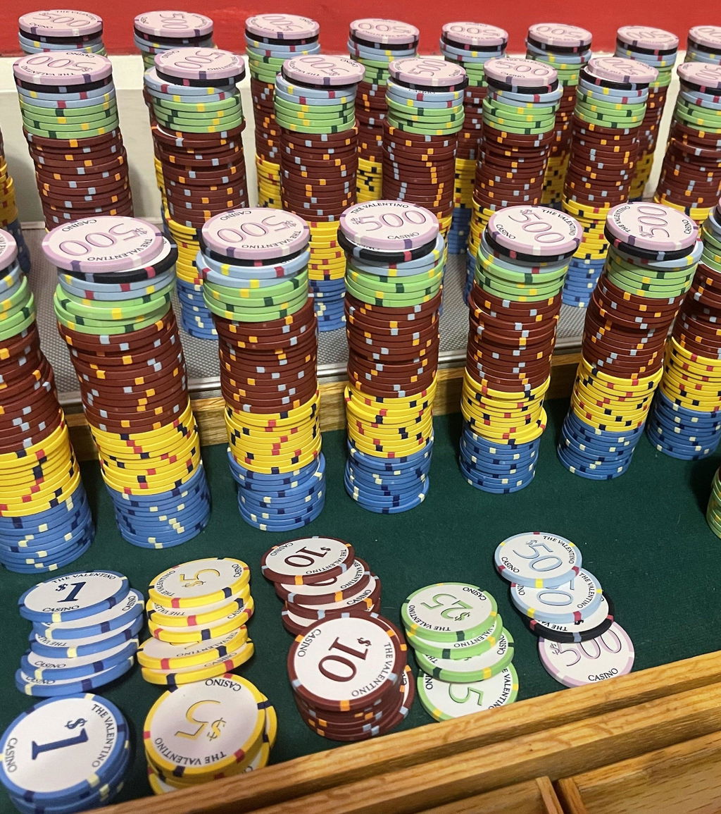 CLEARANCE $500 Casino Valentino Ceramic 100 Poker Chips