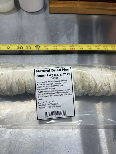 60mm x 32ft Natural Dried Casings