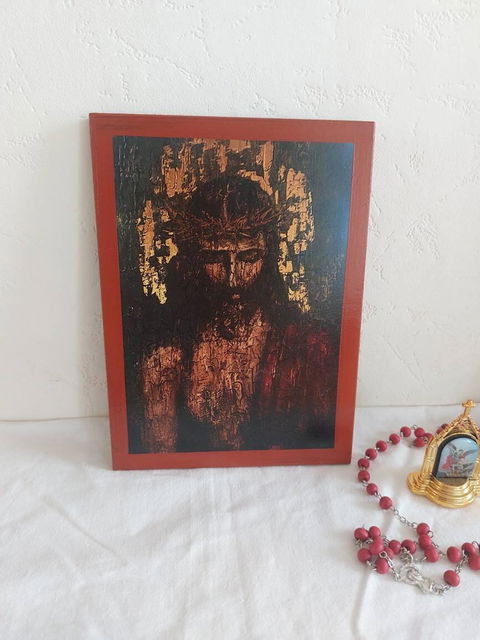 Jesus Christ icon Sina, Handmade Greek Orthodox icon of Jesus Christ Sinai, Byzantine wood plaque