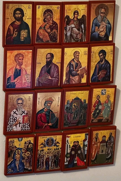 Virgin Mary icon Panagia Soul Saver, Greek Christian Orthodox Icon, Mother of God Byzantine art, Theotokos handmade wall hanging wood plaque