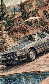 Mercedes-Benz R107 SL Woven Blanket