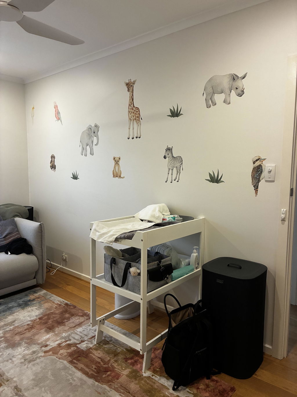 Baby Safari Animal Wall Decals - Watercolour Nursery Decor