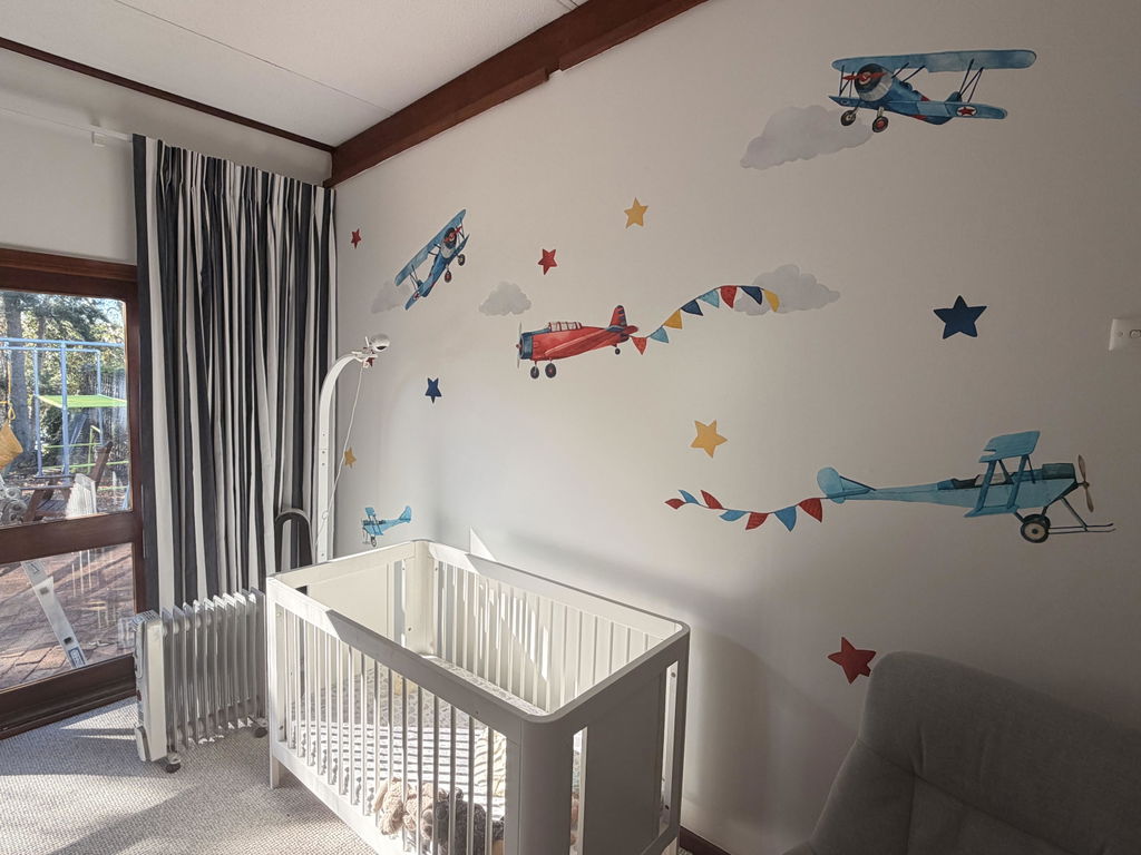 Airplane Wall Decals with Clouds & Stars