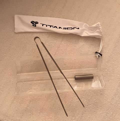 Pure Titanium Ice Tongs
