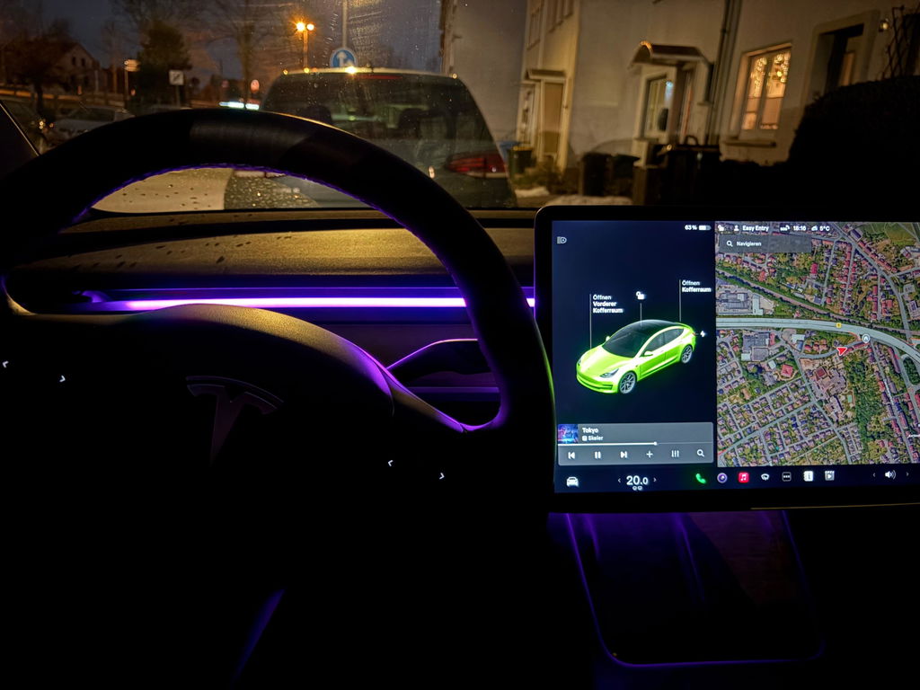 Center Console + Dashboard Ambient Light for 2021-2023 Tesla Model 3/Y Interior Light | Tlyard