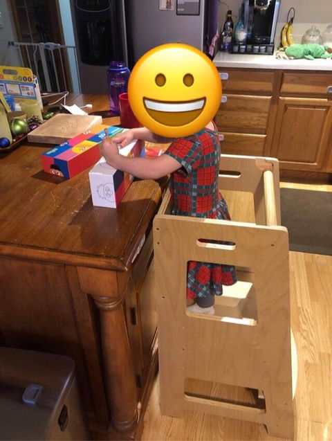 Toddler Tower Montessori Style Kitchen Helper (White Compact)