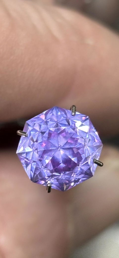 Lavender Cubic Zirconia Faceting Rough for Gem Cutting - Various Sizes