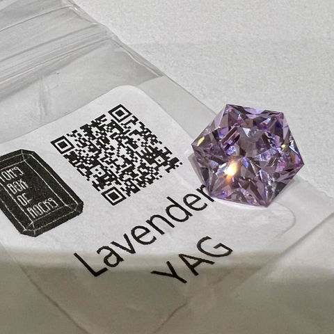 Lavender Nd:YAG Faceting Rough for Gem Cutting - Various Sizes
