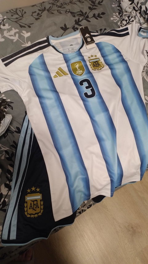 Męski zestaw Argentyny domowy – Mundial 2026 [PREMIUM]