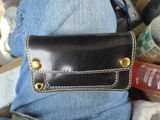 Rocado Shell Cordovan Mini Trucker Wallet, Luxury Compact Wallet