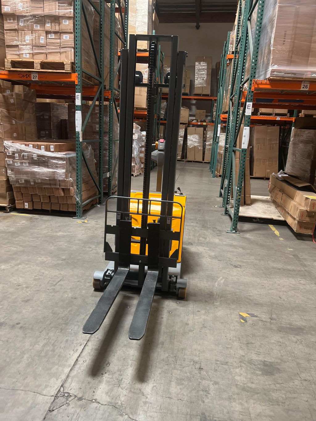 Electric Counterbalance Stacker – 2200 lb Capacity, 118" Lift Height, A-3040