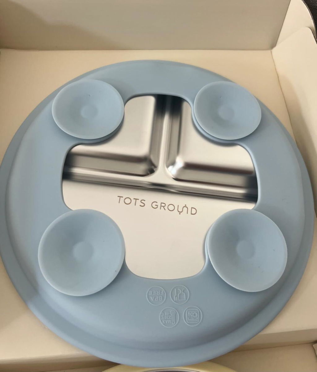 Stainless Steel Plate Set of 2 (Butter Yellow & Baby Blue)