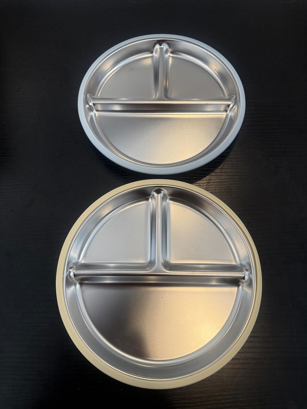 Stainless Steel Plate Set of 2 (Butter Yellow & Baby Blue)